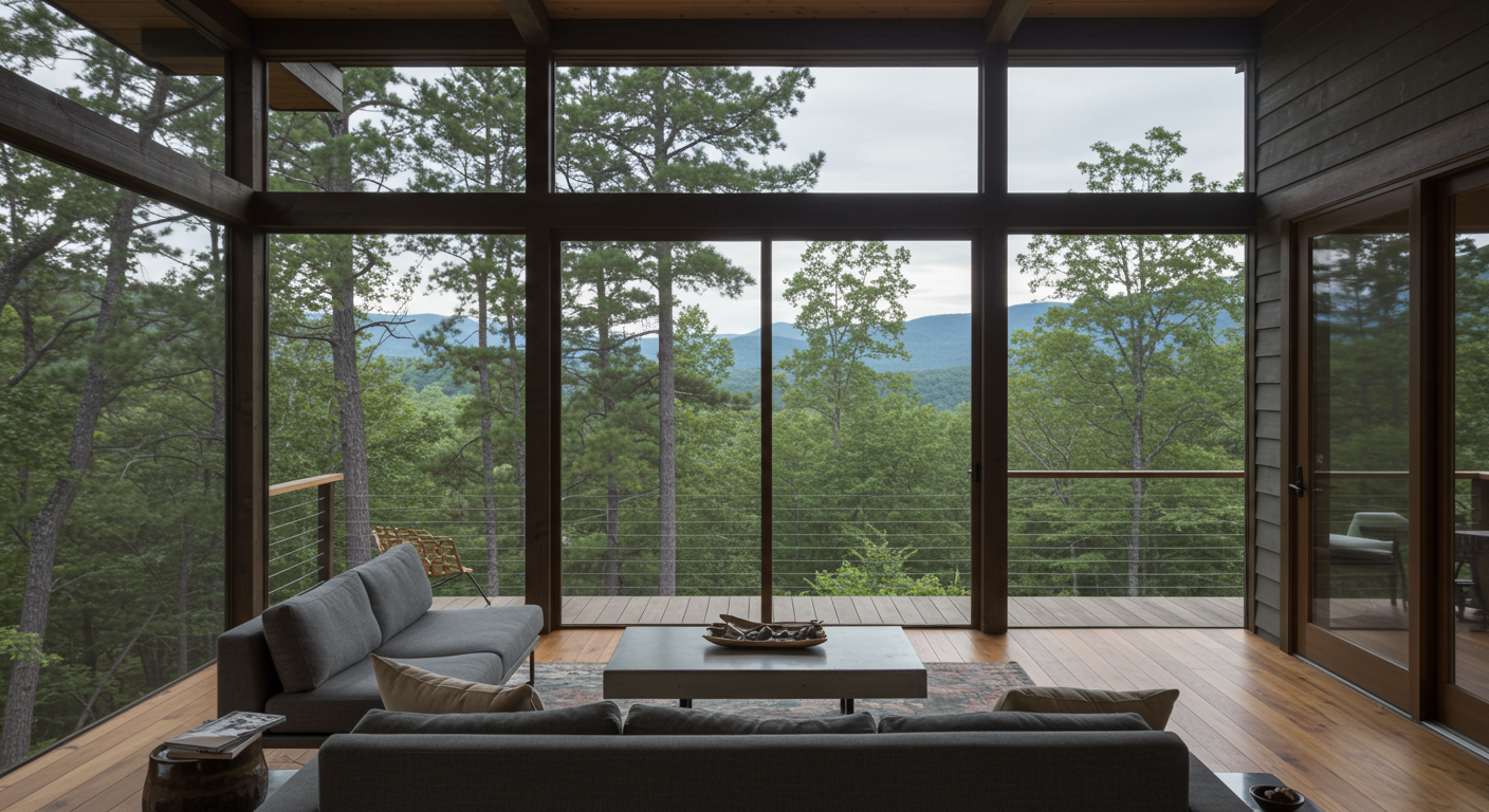 Modern Screened Porch with Views
