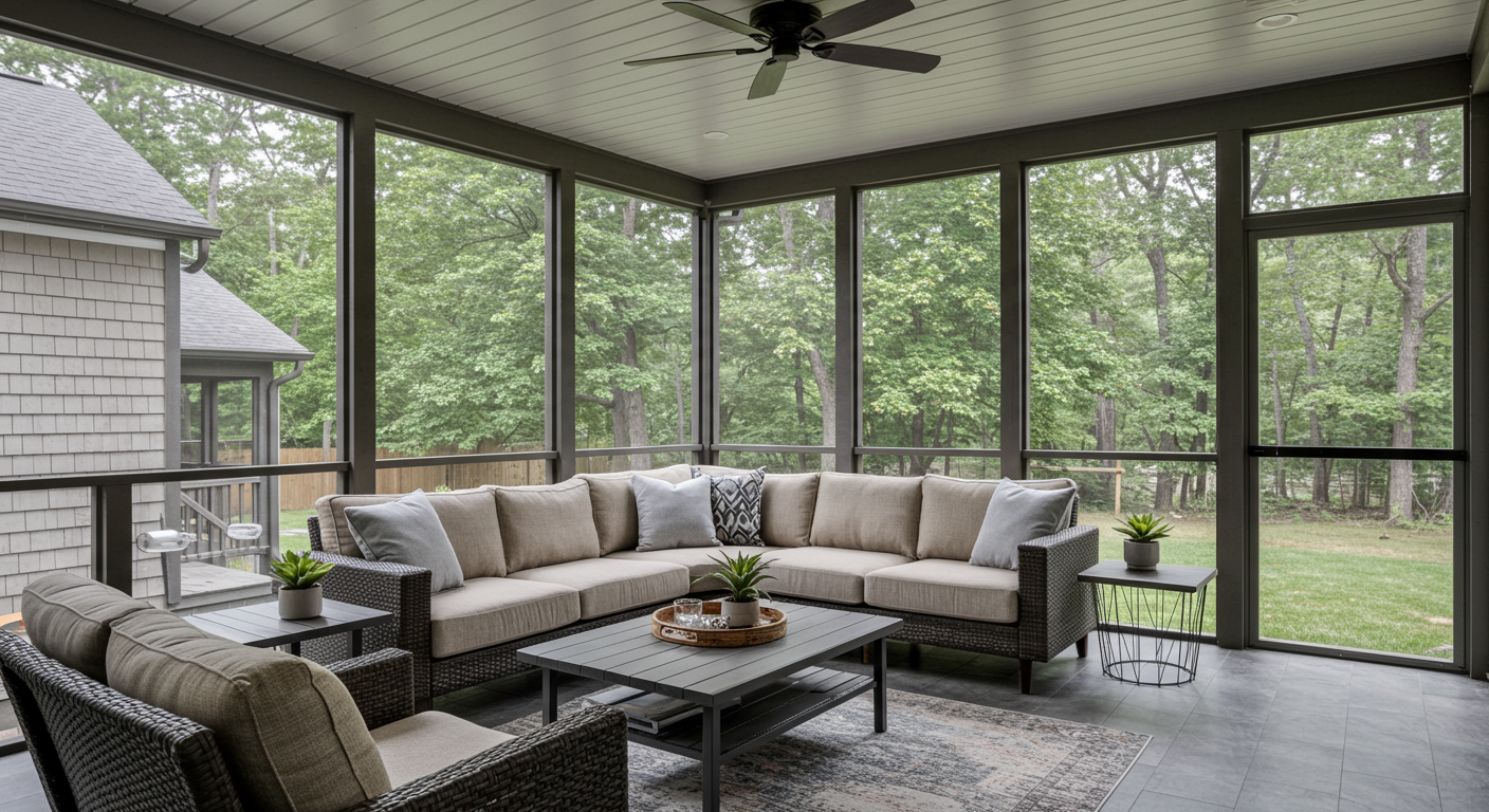 Modern Screened-In Porch