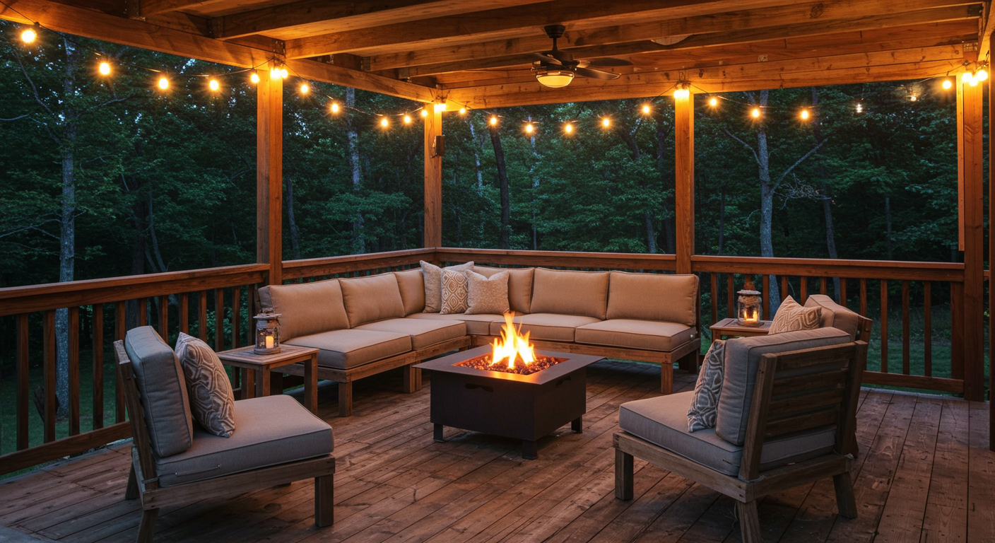 Rustic Covered Deck