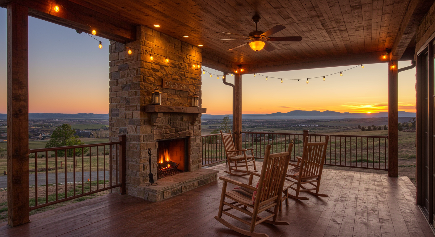 Rustic Covered Porch in Longmont