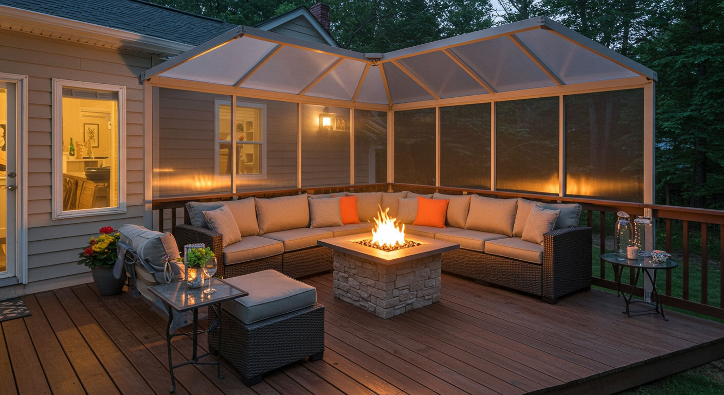 Stylish Enclosed Back Deck